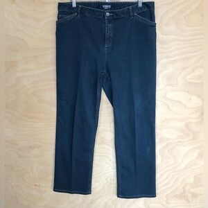 J Jill Denim Jean High Rise Straight Legs Blue Stretch Womens Size 14